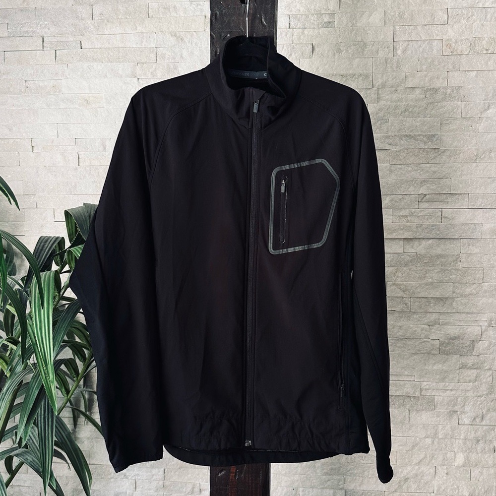 ICEBREAKER Black Merino Wool GT Zip Lightweight Jacket Size M